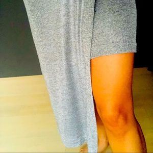 Asymmetrical silver skirt